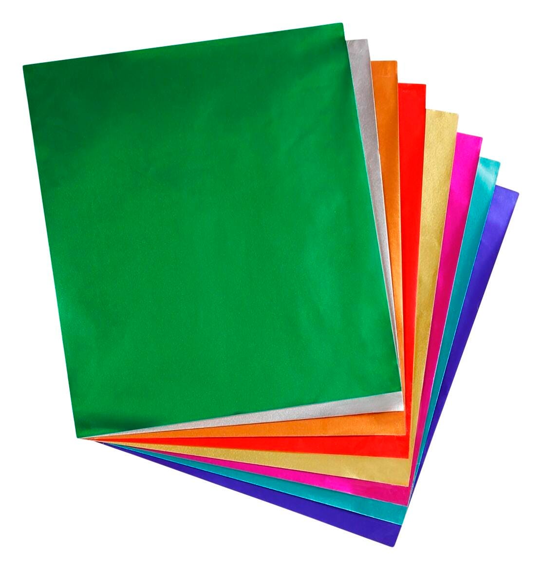 Hygloss Metallic Foil Paper, 8-1/2 x 10 Inches, Assorted
